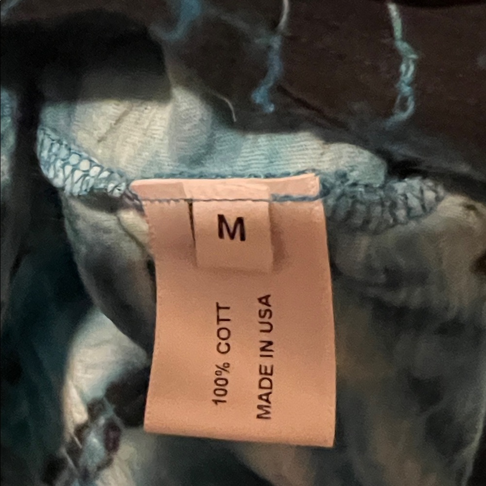 Proenza Schouler Black and Blue Tie Dye Long Sleeve Cotton Top, Sz M - Picture 3 of 4